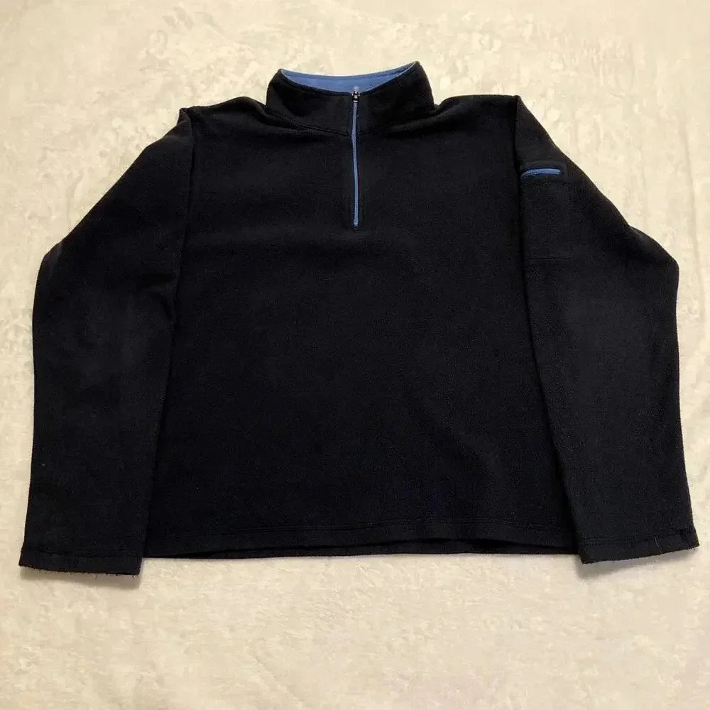 L.L.Bean Navy Blue Sweatshirt Quarter Zip Size Boys XL